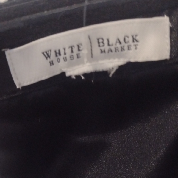 Silk White House Black Market Elegant Black Dress Ptp 16.5" - Picture 9 of 12